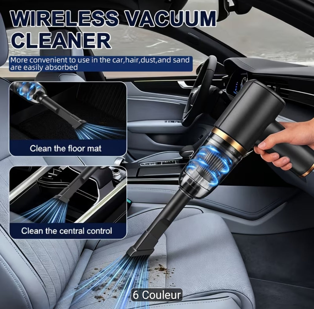 Aspirateur de voiture portable amélioré rechargeable, aspirateur de voiture portable sans fil mini, aspirateur à main sans fil, plumeau de voiture, filtre lavable et remplacement, aspirateur de forme spéciale, aspirateur sans