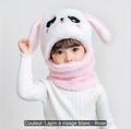 1 pièce Cache-oreilles d'automne et d'hiver mignons, épaissis et chauds en peluche, avec de mignonnes oreilles de lapin, bonnets chauds et coupe-vent pour jeunes, couvre-oreilles coiffe pour garçons et filles d'automne et d'hiver