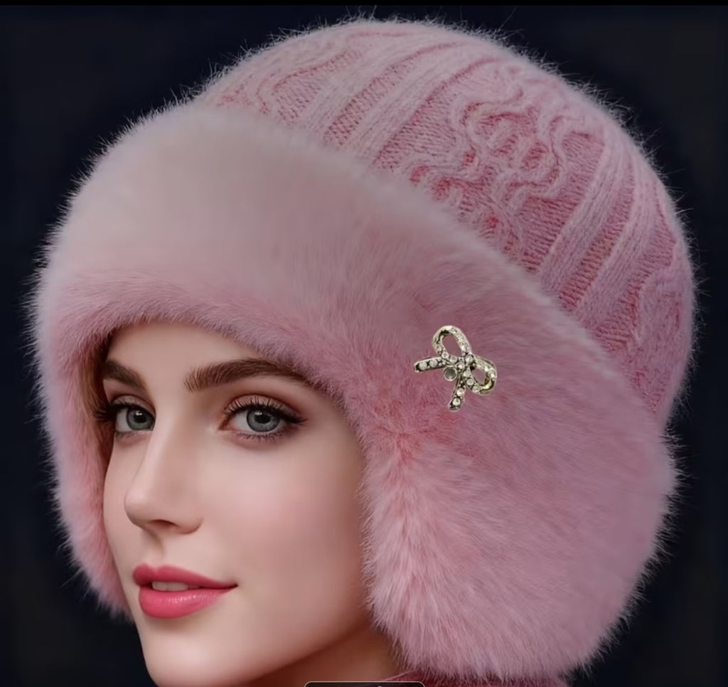 Nouveau bonnet d'automne-hiver à doublure épaisse, chaud et avec protection pour les oreilles, pour les personnes d'âge moyen et âgées