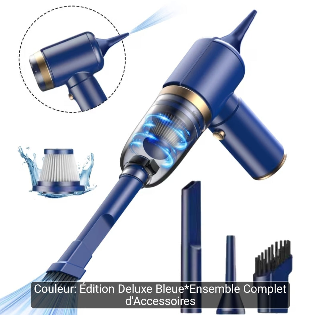 Aspirateur de voiture portable amélioré rechargeable, aspirateur de voiture portable sans fil mini, aspirateur à main sans fil, plumeau de voiture, filtre lavable et remplacement, aspirateur de forme spéciale, aspirateur sans